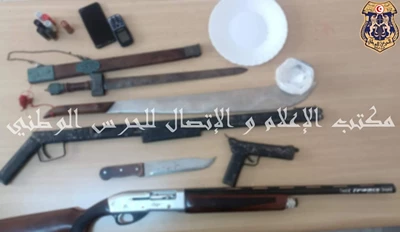 مكنين: حجز أسلحة نارية وكمية من مخدر الكوكايين داخل ضيعة