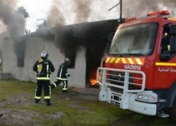 وفاة عون حماية مدنية أثناء إخماده حريق بمستودع الأرشيف بمنّوبة
