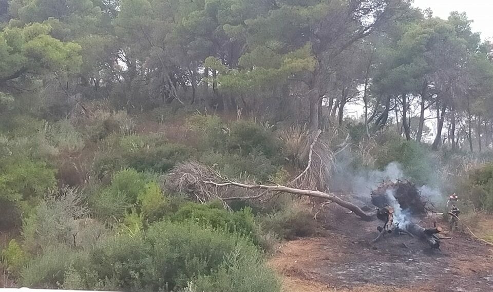إطفاء حريق بجبل العلاوة بجندوبة