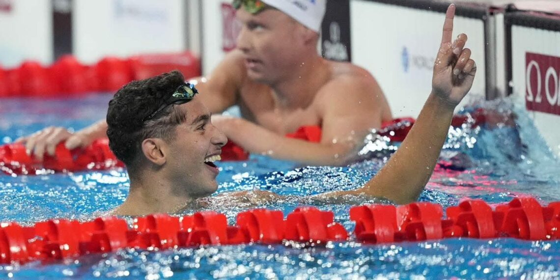 أحمد الجوادي بطل العالم في سباق 1500 متر سباحة حرة