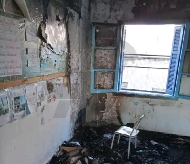 نابل: مجهولون يضرمون النار بمدرسة ابتدائية في قربة