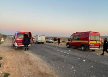 جهات-قفصة: اصطدام حافلة بشاحنة وإصابة 4 ركّاب إصابات متفاوتة