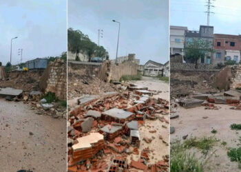 ساقية سيدي يوسف-الكاف: انهيار سور المعهد الثانوي دون تسجيل أي إصابات