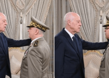 رئيس الجمهورية يشرف على موكب ترقية أمير اللواء صالح بن عبد السلام وأمير اللواء الامجد الحمامي إلى رتبة فريق