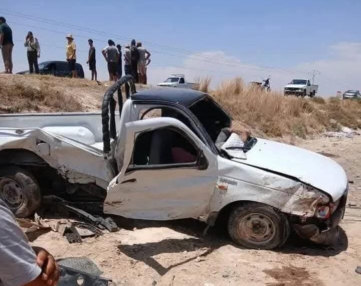 الشراردة-القيروان: حادث مرور يودي بحياة امرأة وفتاة وإصابة 4 أشخاص