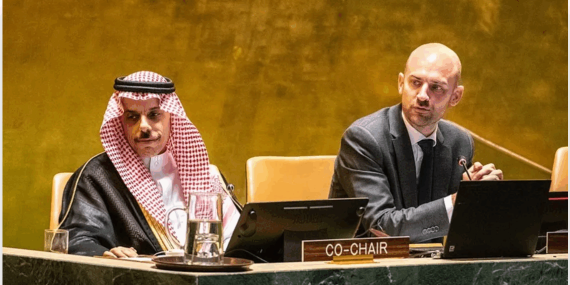 حلّ الدولتين: السعودية تدعو جميع الدول الى تأييد الوثيقة الصادرة عن المؤتمر الذي تريستن المملكة بالاشتراك مع فرنسا