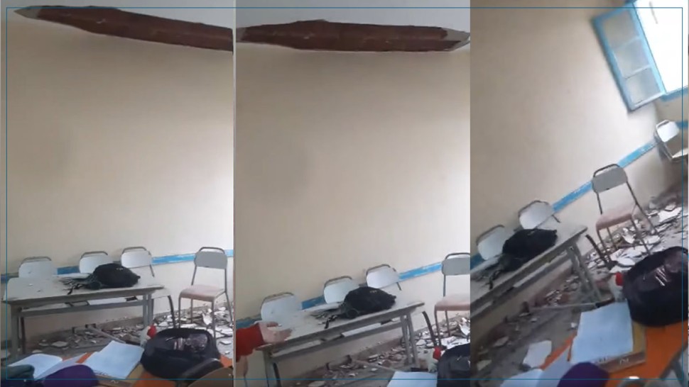 جندوبة: إصابة تلميذين إثر انهيار جزئي لسقف قاعة تدريس بمعهد ثانوي