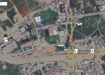 تحويل وقتي في مسار حركة المرور بالطريق رقم 31 على مستوى المنيهلة