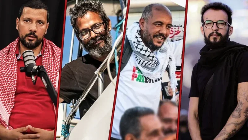 بطاقات إيداع بالسجن في حق أعضاء من أسطول الصمود