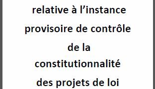 L&rsquo;Instance Provisoire de Contrôle de Constitutionnalité des Projets de Lois  répond à Méchichi