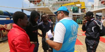 Ancrage au large de jdaïria (Zarzis) d&rsquo;un bateau de migrants non-réglementaires