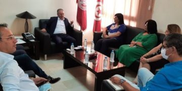 Noureddine Taboubi reçoit Abir Moussi