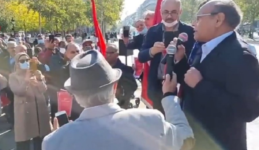 Moncef Marzouki manifeste à Paris et appelle la France à cesser tout soutien à Kais Saied