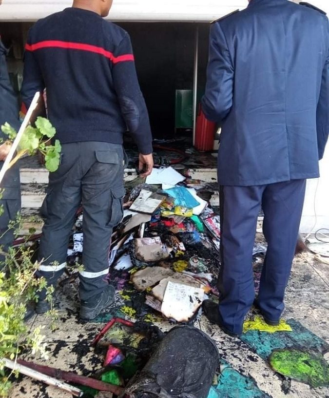 Menzah 1: Incendie à librairie El Moez
