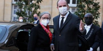 Jean Castex reçoit Najla Bouden à Matignon