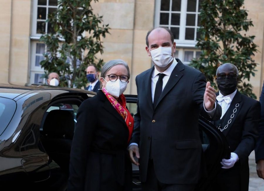 Jean Castex reçoit Najla Bouden à Matignon