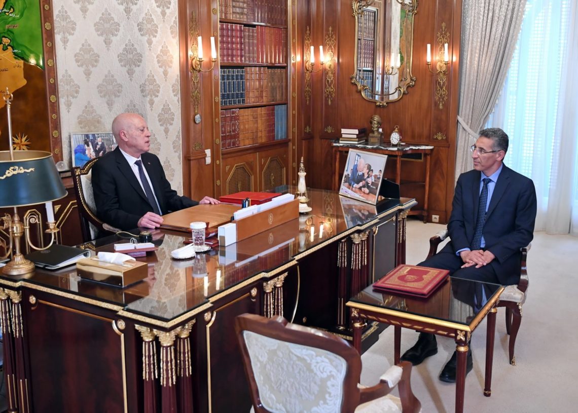 Kais Saied reçoit Taoufik Charfeddine