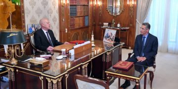 Kais Saied reçoit Taoufik Charfeddine