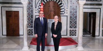 Najla Bouden s&rsquo;entretient avec Jihad Azour, directeur du département du Moyen-Orient au  FMI