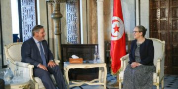 Najla Bouden reçoit l&rsquo;ambassadeur de Belgique, Christophe de Bassompierre
