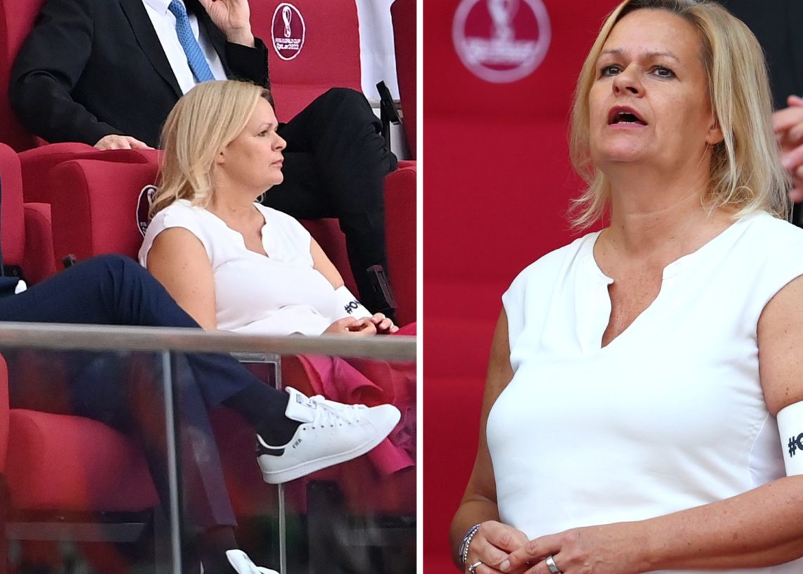 L’allemande qui croit prendre pied.