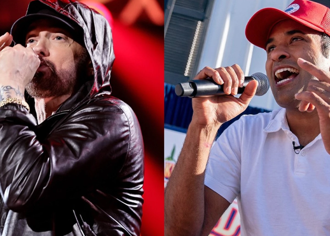 Eminem demande au candidat républicain Vivek Ramaswamy d’arrêter de rapper ses chansons
