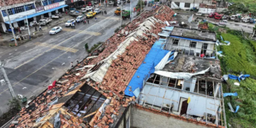 Une tornade dans l&rsquo;Est de la Chine fait 10 morts et des blessés