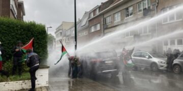 Belgique: Une manifestation propalestinienne devant l&rsquo;ambassade d&rsquo;Israël dispersée par la police