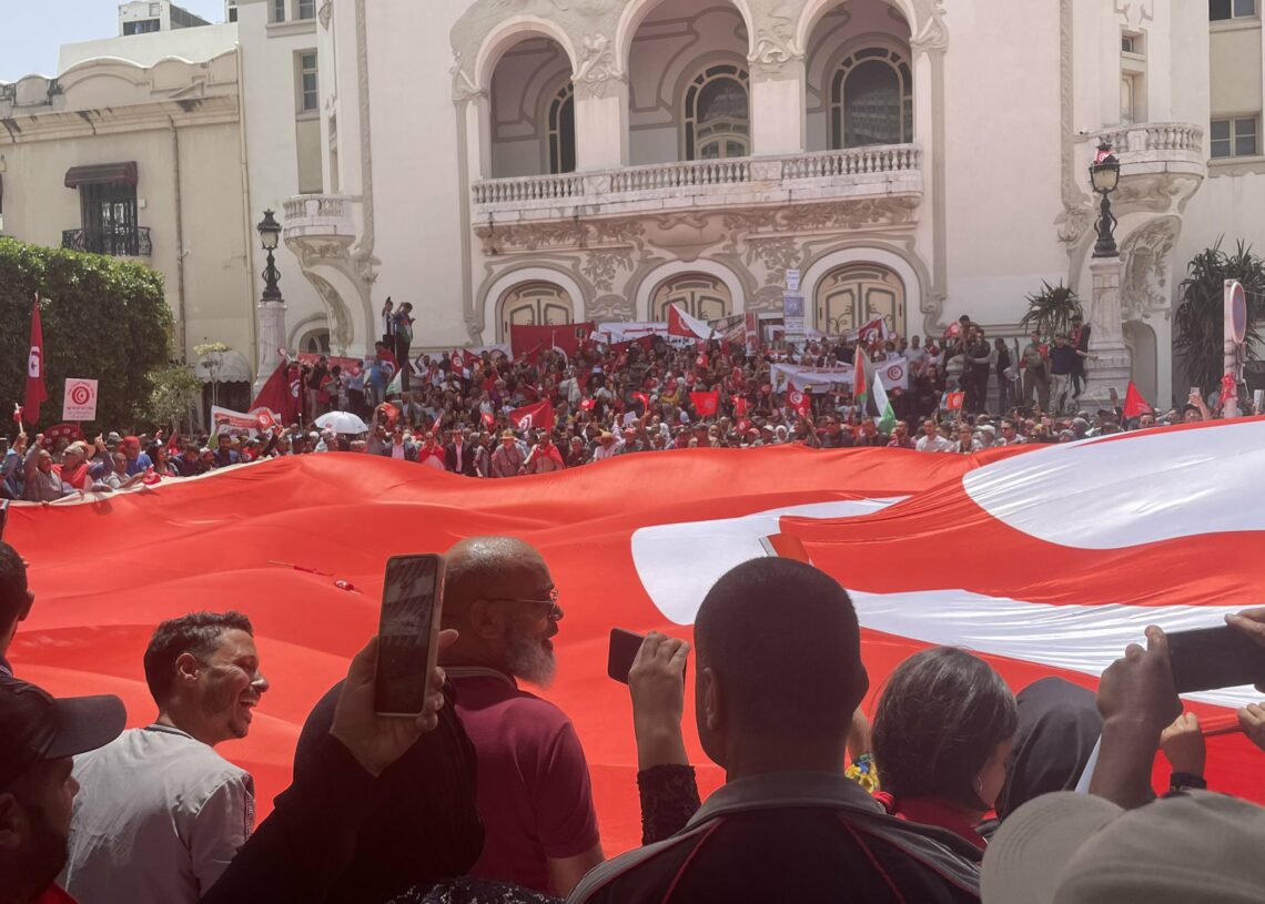 Tunisie: Manifestation en soutien au président Kais Saied