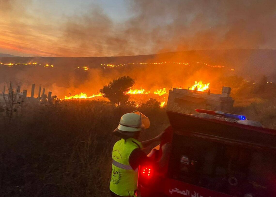 Feux de forêt dans le sud du Liban après des tirs israéliens