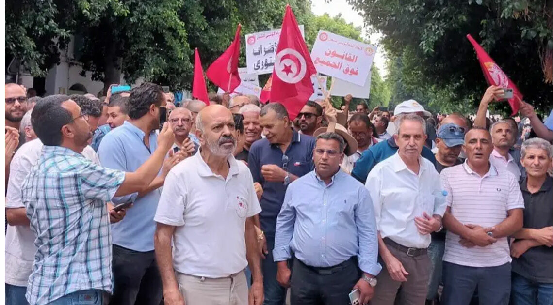 Manifestation des enseignants devant le ministère de l’Education