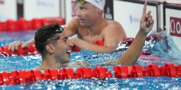 Ahmed Jaouadi, champion du monde du 1 500 mètres nage libre