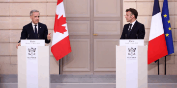 « Nous sommes déterminés à reconnaître un Etat palestinien », déclarent conjointement les dirigeants de la France, le Royaume-Uni et le Canada