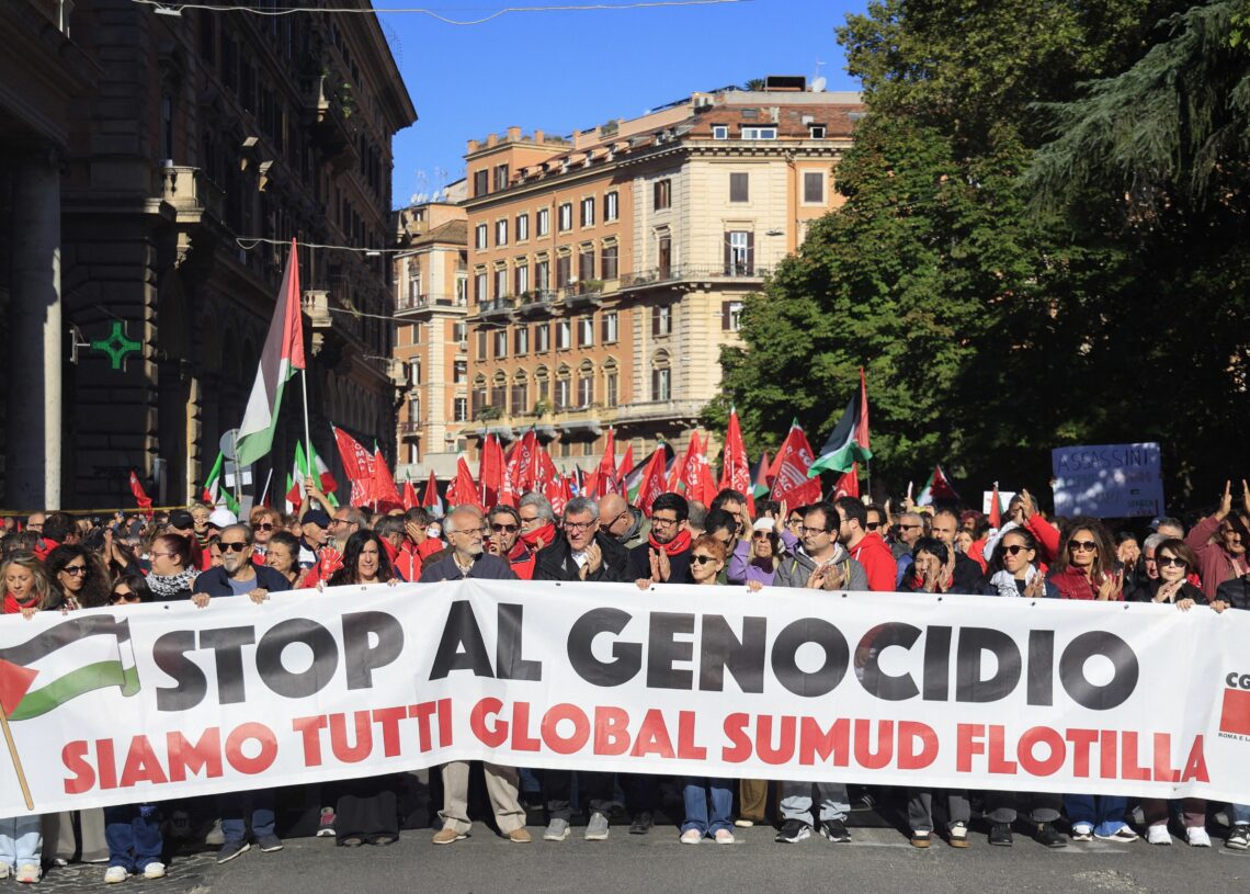 Rome, Milan, Bologne, Gênes, Naples…En Italie, des centaines de milliers de manifestants dans la rue pour Gaza