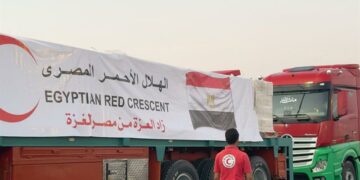 « Plan de paix »: Plus de 150 camions d’aide humanitaire partis d’Egypte en direction de Gaza