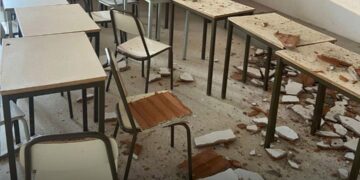 Trois élèves blessés après l’effondrement du plafond d’une salle de classe à Fernana